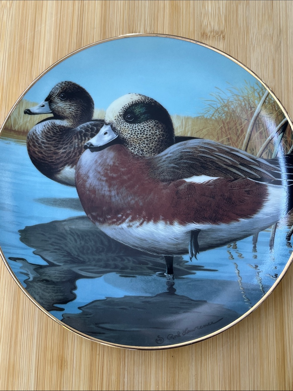 American Widgeon Plate Collectible by Rod Lawrence 1988